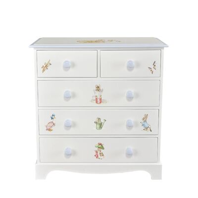 Classic Large Chest of Drawers - Beatrix Potter - Blissful Blue Trim