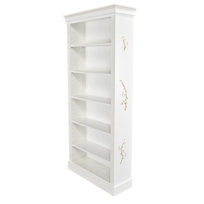 Large Lara Bookcase - Linen Blossom - Soft Jute Trim