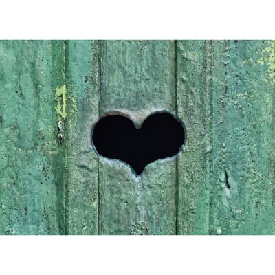 Carta da parati Cuore Plank of Woods