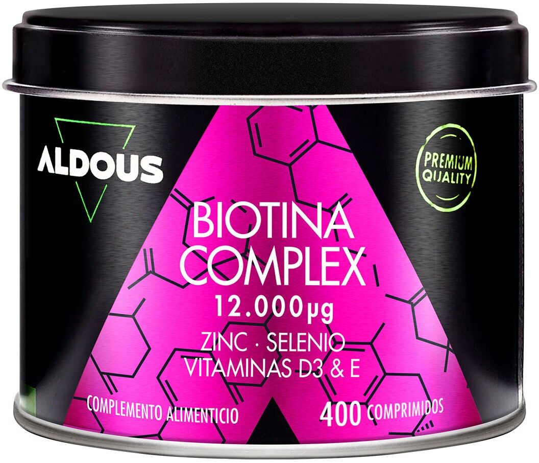 Biotina con zinco, selenio, vitamina D3 e vitamina E Aldous | 400 compresse