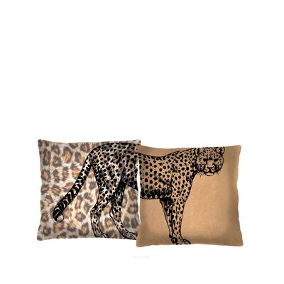 Leopard Duo Set di 2 Cuscini Decorativi per la casa Bertoni 40 x 40 cm.