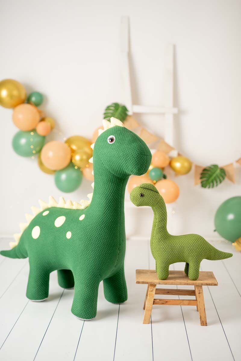 CONFEZIONE PELUCHE DINA E DINO 100% COTONE