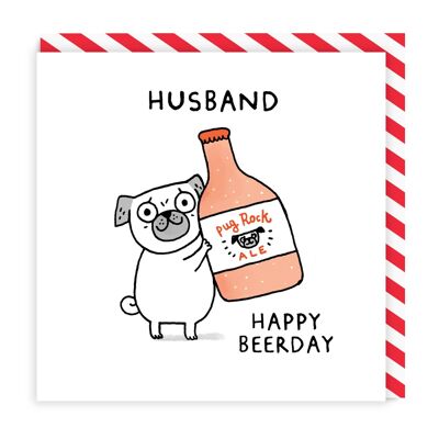 Husband Happy Beerday , GEMMA-GC-4316-SQ