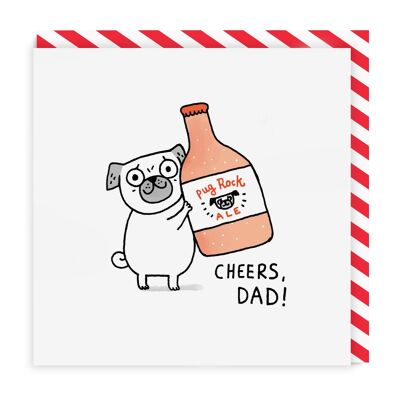 Cheers Dad Pug , GEMMA-GC-071-SQ