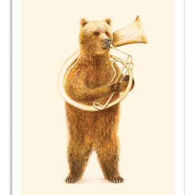 Art-Poster - The bear and it's Helicon - Florent Bodart W18100-A3