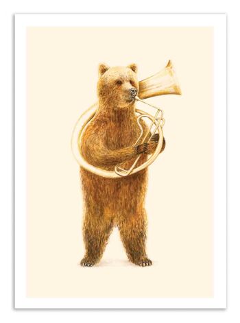 Art-Poster - The bear and it's Helicon - Florent Bodart W18100-A3 1