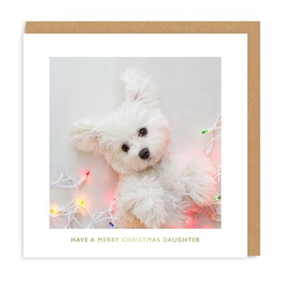 Merry Christmas Daughter Cute Puppy , SAYGC6803