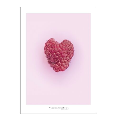 Poster heart Raspberry