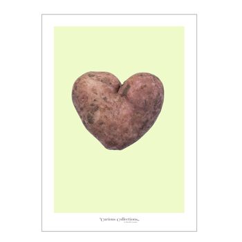 Poster Coeur de pomme de terre