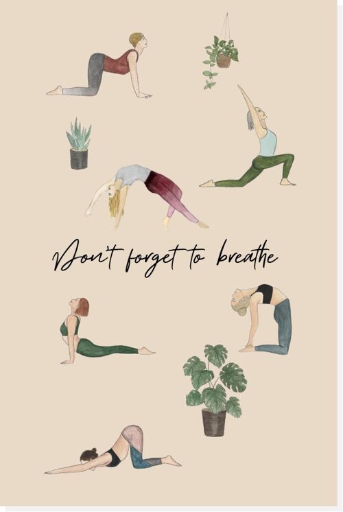 Carte Yoga "Don't forget..."