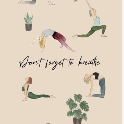 Carte Yoga "Don't forget..."