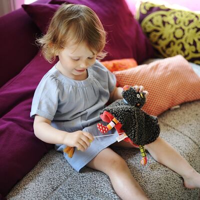 Musical soft toy chaperon / Double-sided wolf