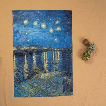 SERVIETTE VINCENT VAN GOGH "NUIT ÉTOILÉE SUR LE RHÔNE" 1