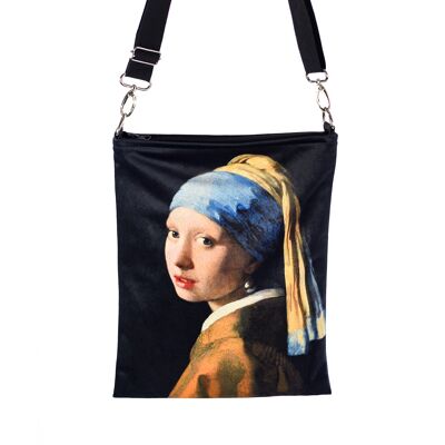 SAC D'ÉPAULE MOYEN JOHANNES VERMEER "FILLE À LA BOUCLE D'OREILLE EN PERLE"