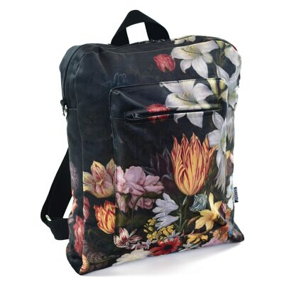 RUCKSACK MEDIUM AMBROSIUS BOSSCHAERT "STILLEBEN MIT BLUMEN"