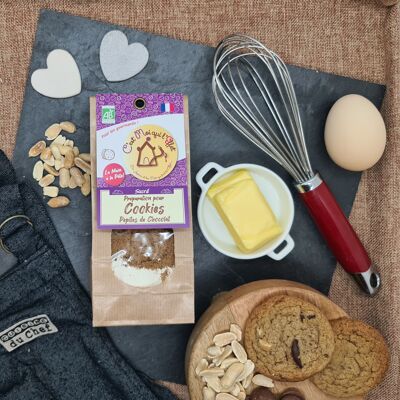 Préparation pour Cookies BIO chocolat lait cacahuètes