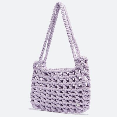MILEY Crochet Handbag : Lilac