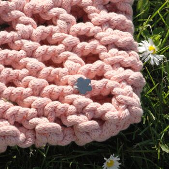 Sac à Main MILEY Crochet : Rose Bébé 4