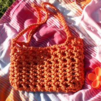 Sac à Main MILEY Crochet : Mandarine 4