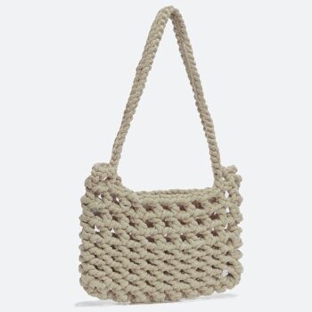 Sac à main en crochet MILEY : Capuccino 3