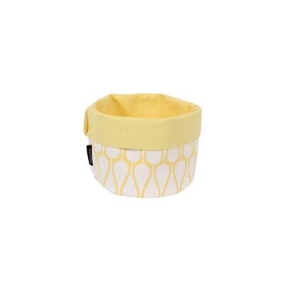 Bread Basket - Yellow w. White seeds pattern