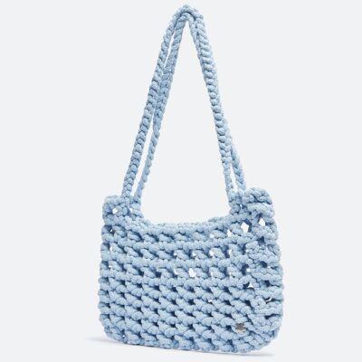 Borsa a mano all'uncinetto MILEY: Azzurro