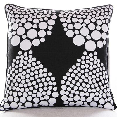 Decorative pillow - Black w. dots 50x50