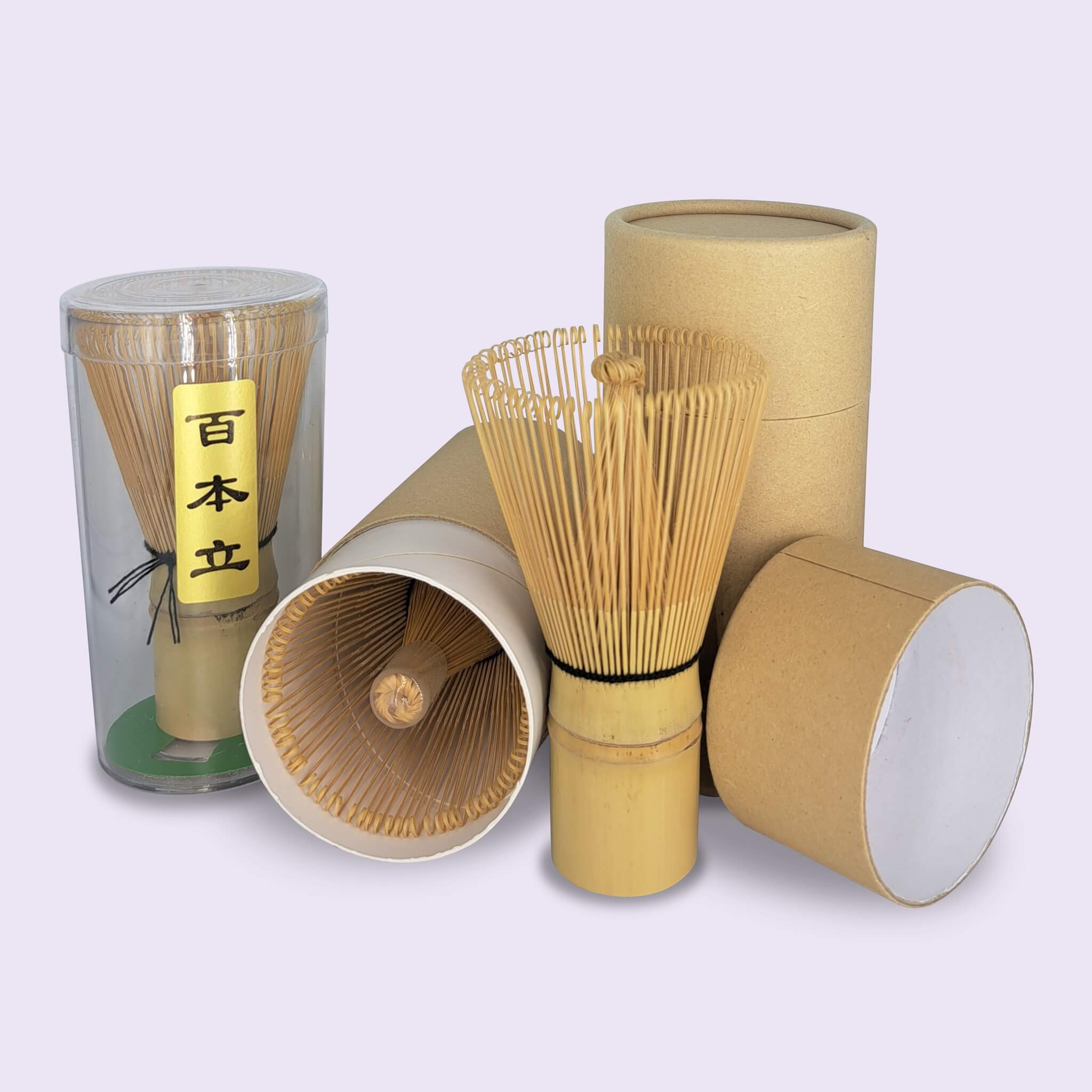 Matcha Whisk (Chasen) - 100 bristles - Bamboo, white or purple