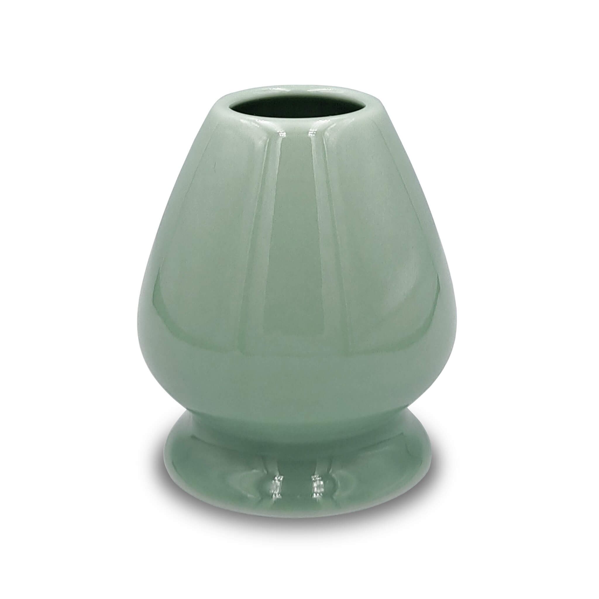 Portaescobas Matcha Kusenaoshi Verde fabricado en cerámica