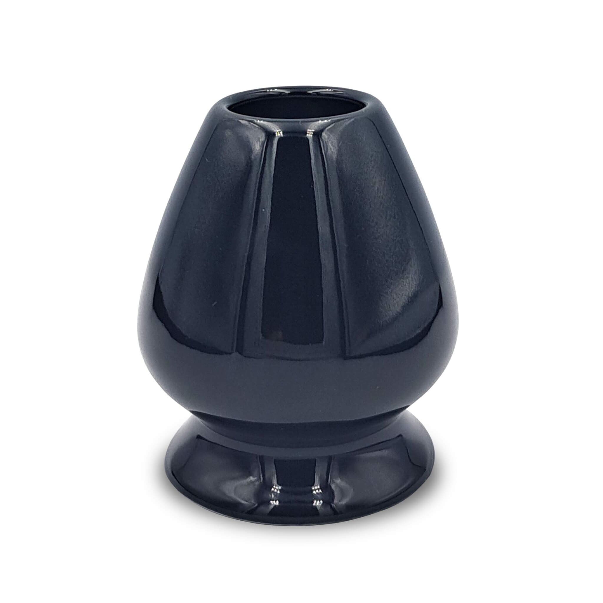 Matcha Besen Halter Kusenaoshi Schwarz aus Keramik