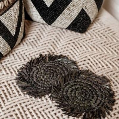 Coaster Raffia natural BLACK