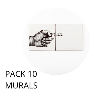 Pack 10 Decorazione murale Design Mani