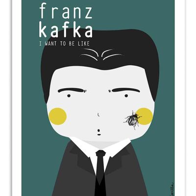 Art-Poster - Franz Kafka - Ninasilla-A3