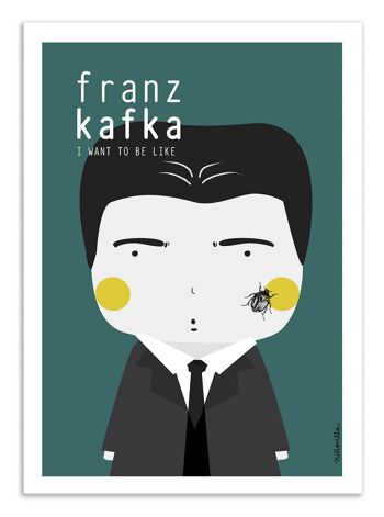 Art-Poster - Franz Kafka - Ninasilla-A3 1