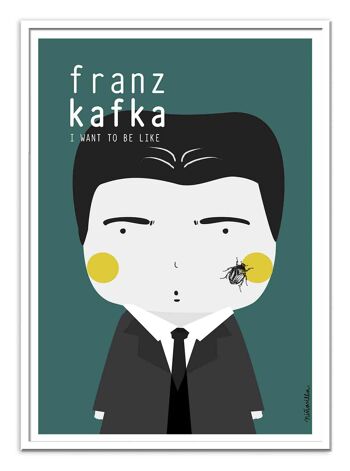 Art-Poster - Franz Kafka - Ninasilla-A3 2