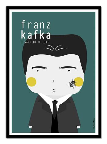 Art-Poster - Franz Kafka - Ninasilla-A3 3