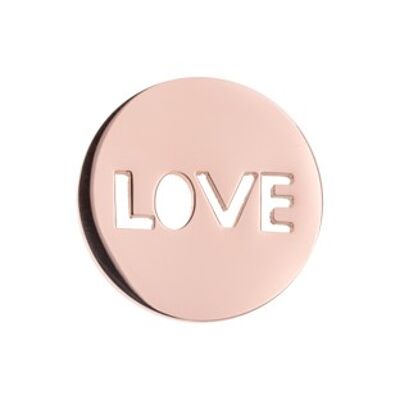 Coin 25mm LOVE rose