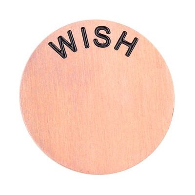 Coin 30mm WISH rose