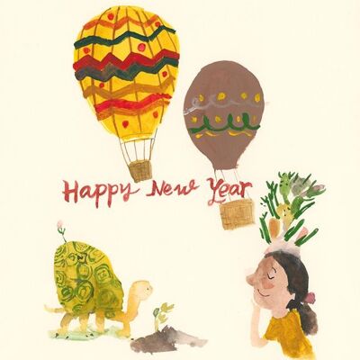 Happy New Year A6 postcard / 12 pieces