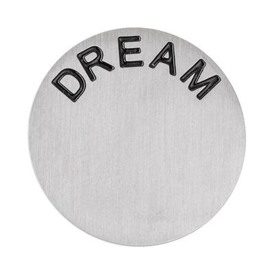 Coin 30mm DREAM silberfarben