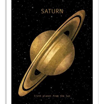 Poster artistico - Saturno - Ventaglio in spugna W18232