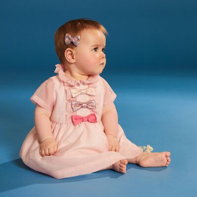 Baby Hairclip Set - Bright Pink / Light Rose Gold