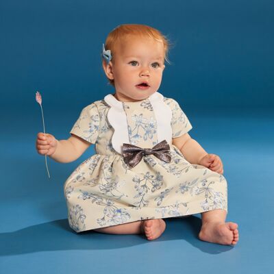 Baby-Haarspangen-Set - Kornblumenblau / Platin