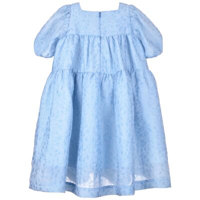 Tiered Balloon Dress - Cornflower Blue