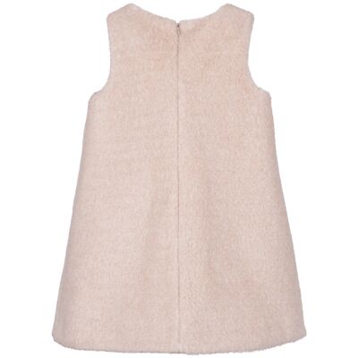 Teddy Bear Pinafore Dress - Biscuit