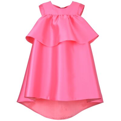 Bow Back Trapeze Dress - Bright Pink