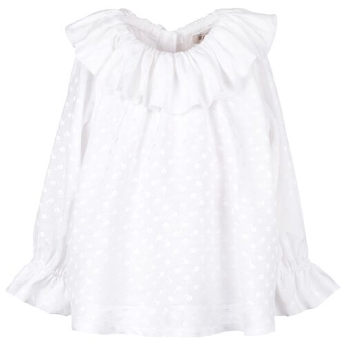 Pierrot Ruffle Blouse - Pure White