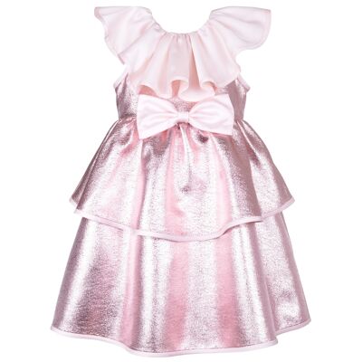 Ruffle Tiered Dress - Light Rose Gold