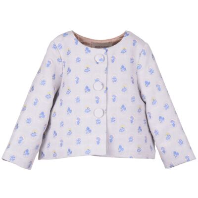 Veste Bow - Colombe / Bleuet