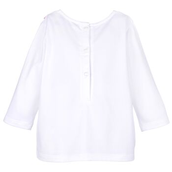 T-shirt Jersey Nœud - Neige / Rose Vif / Platine 2